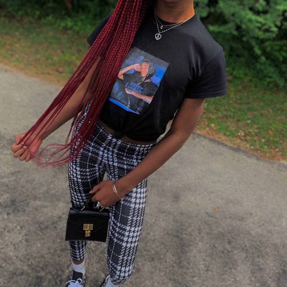 Boy Graphic Tee & Plaid Pants matching set!